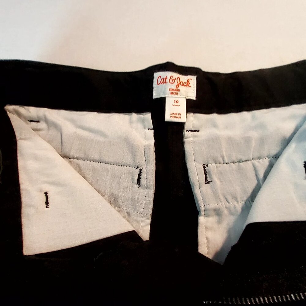 Cat & Jack Reinforced Knee Black School Uniform Stretch Pants 10 Straight Leg - Picture 8 of 12